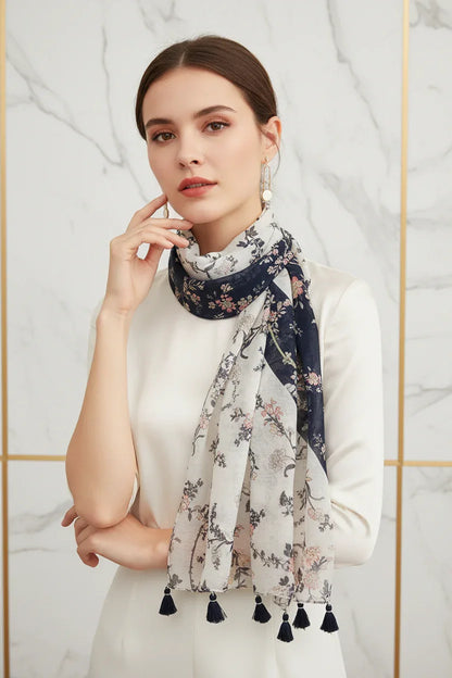 وشاح فاخر بعقدة جانبية