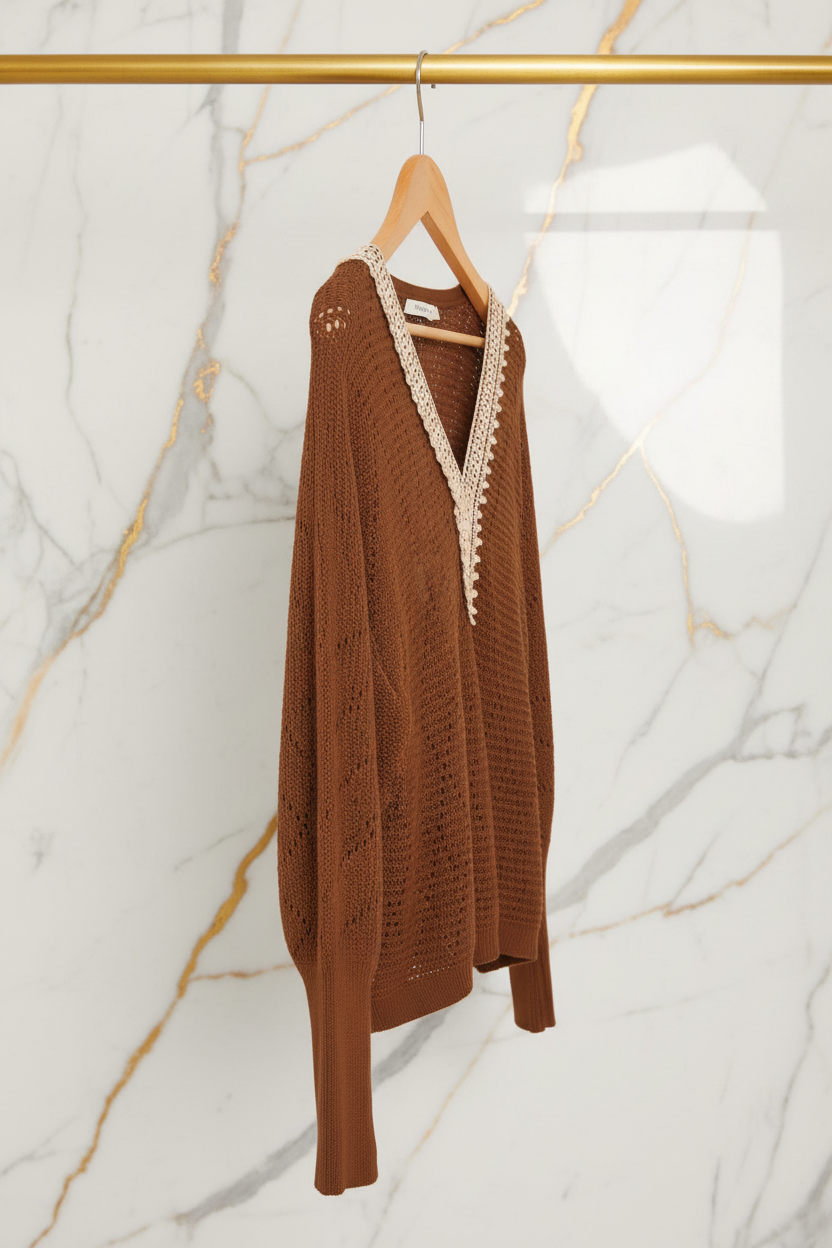 السويتر البني - منظر جانبي