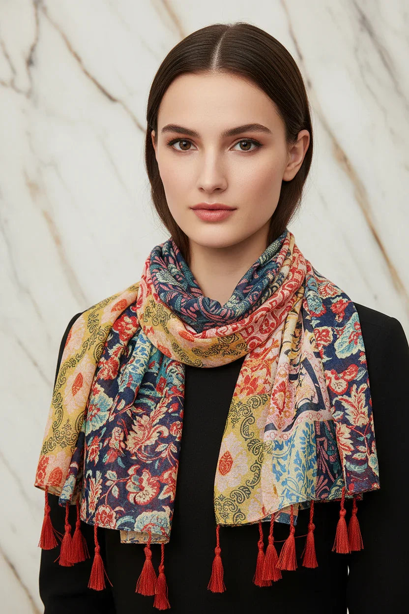 بورتريه قريب مع الوشاح