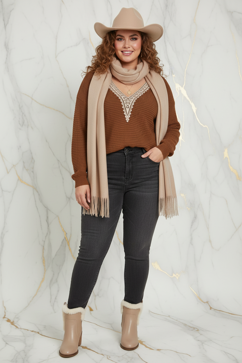 عارضة مقاسات كبيرة بالمجموعة - أمامي