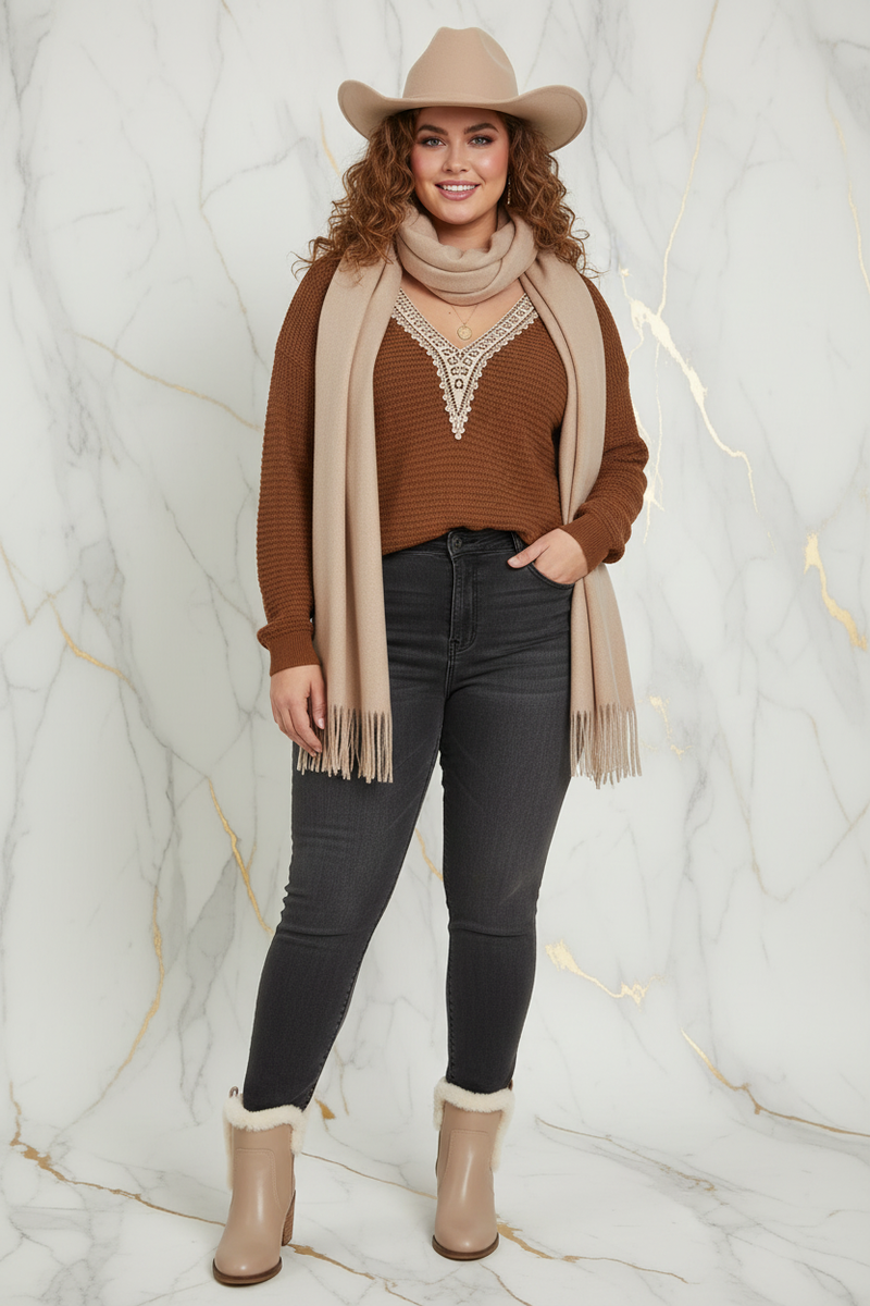 عارضة مقاسات كبيرة بالمجموعة - أمامي