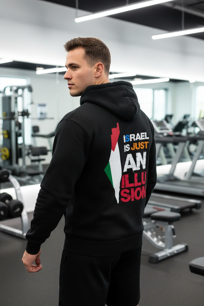 هودي رجالي ثلاثي أرباع خلفي