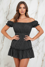 فستان منقط - أمامي واثق