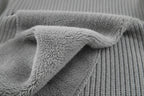 سويتر رمادي - النسيج المضلع