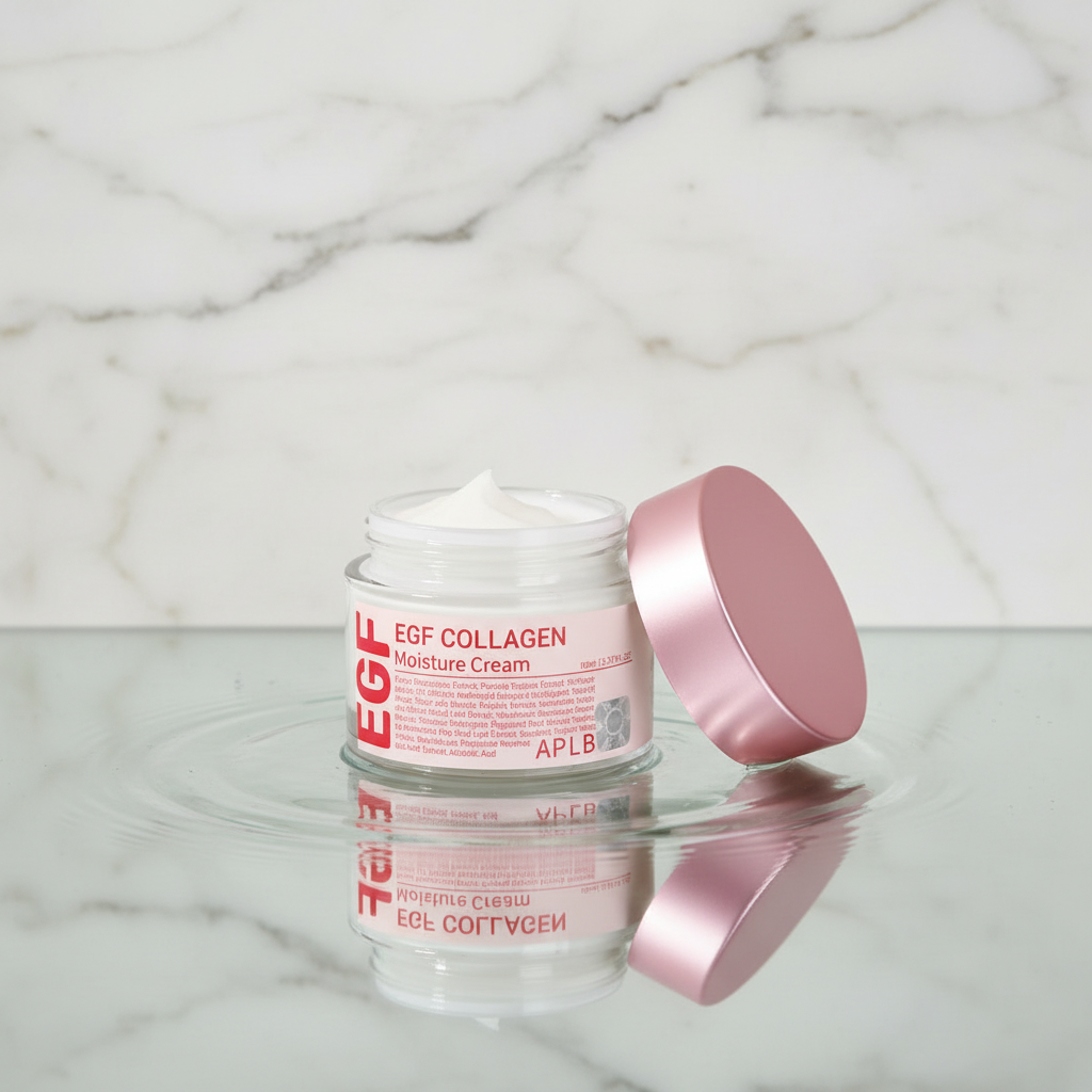 كريم الكولاجين مع انعكاسات مائية