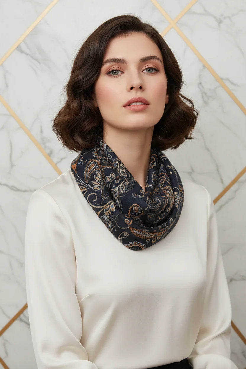 وشاح فاخر حول الرقبة