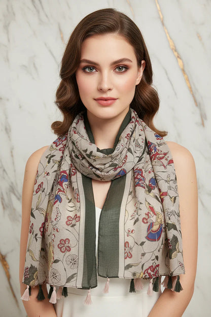 تصوير قريب لتفاصيل الوشاح