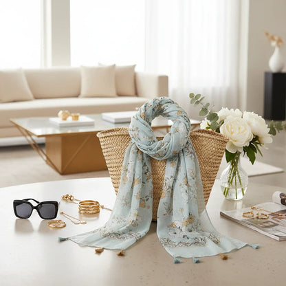 وشاح ملفوف على حقيبة