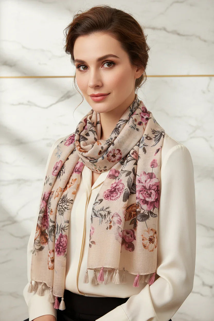 الشال مُلقى على الأكتاف