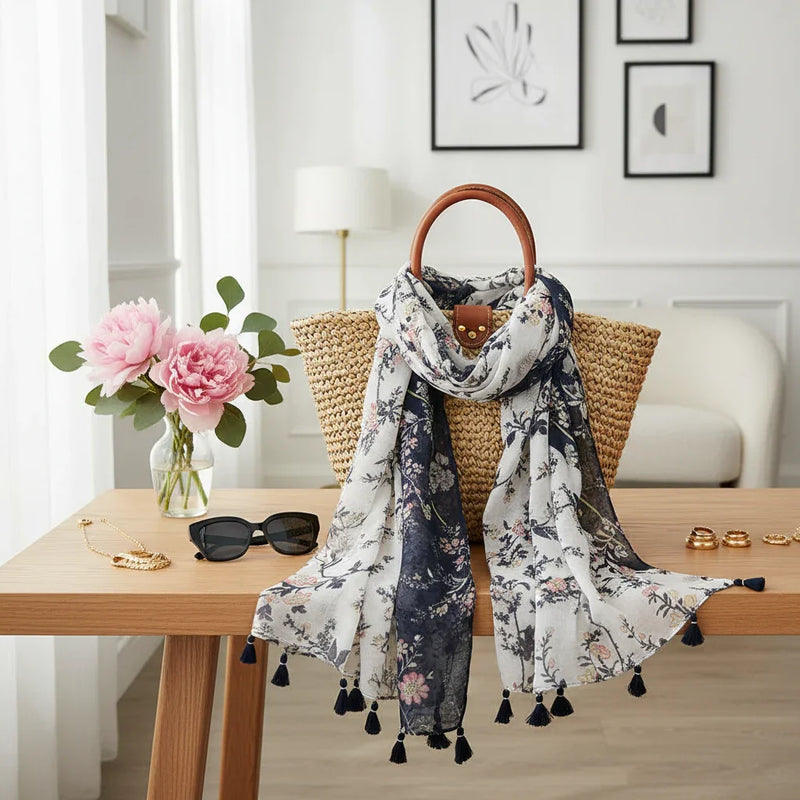 وشاح ملفوف على حقيبة