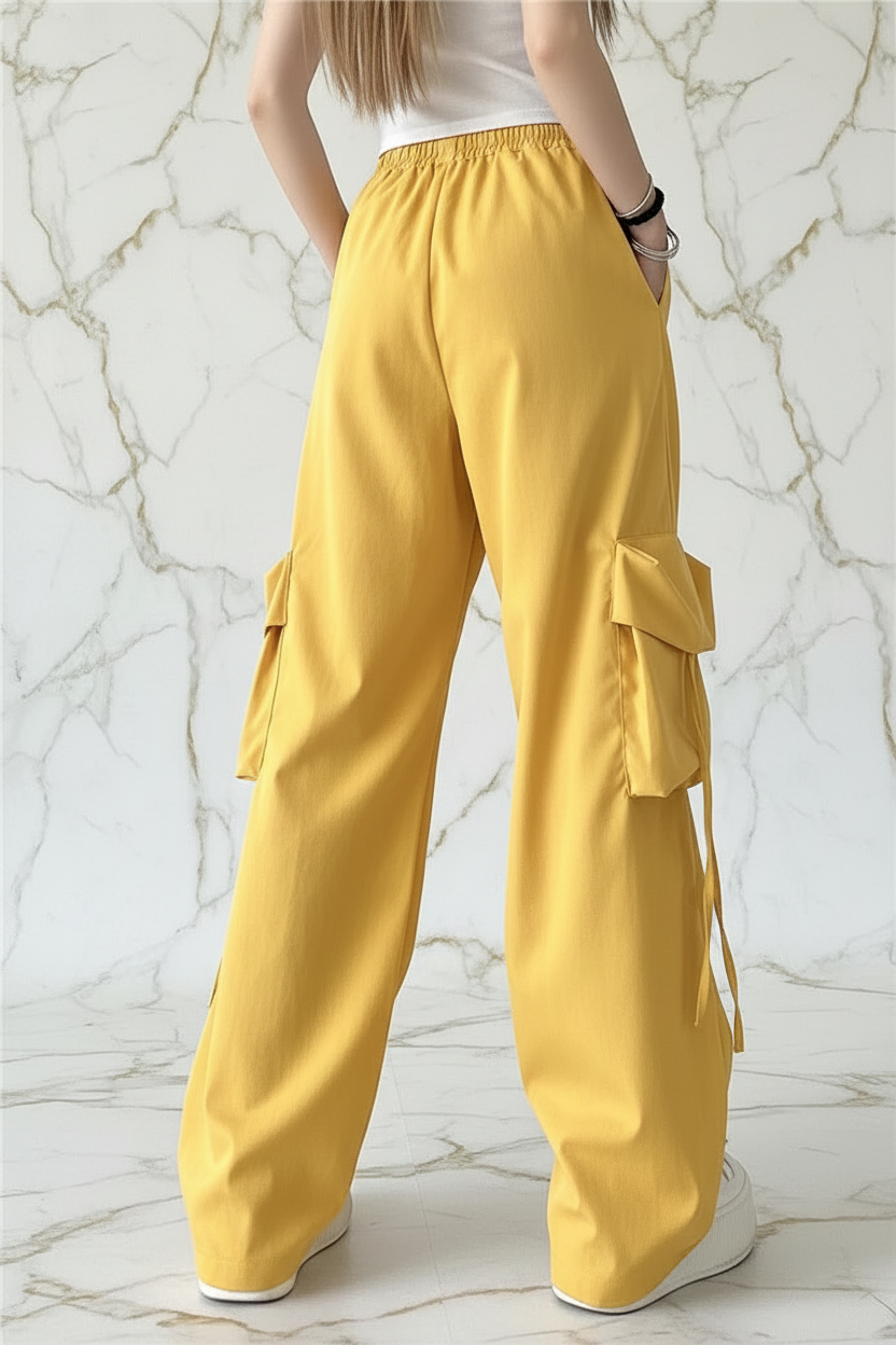 بنطال أصفر - خلف