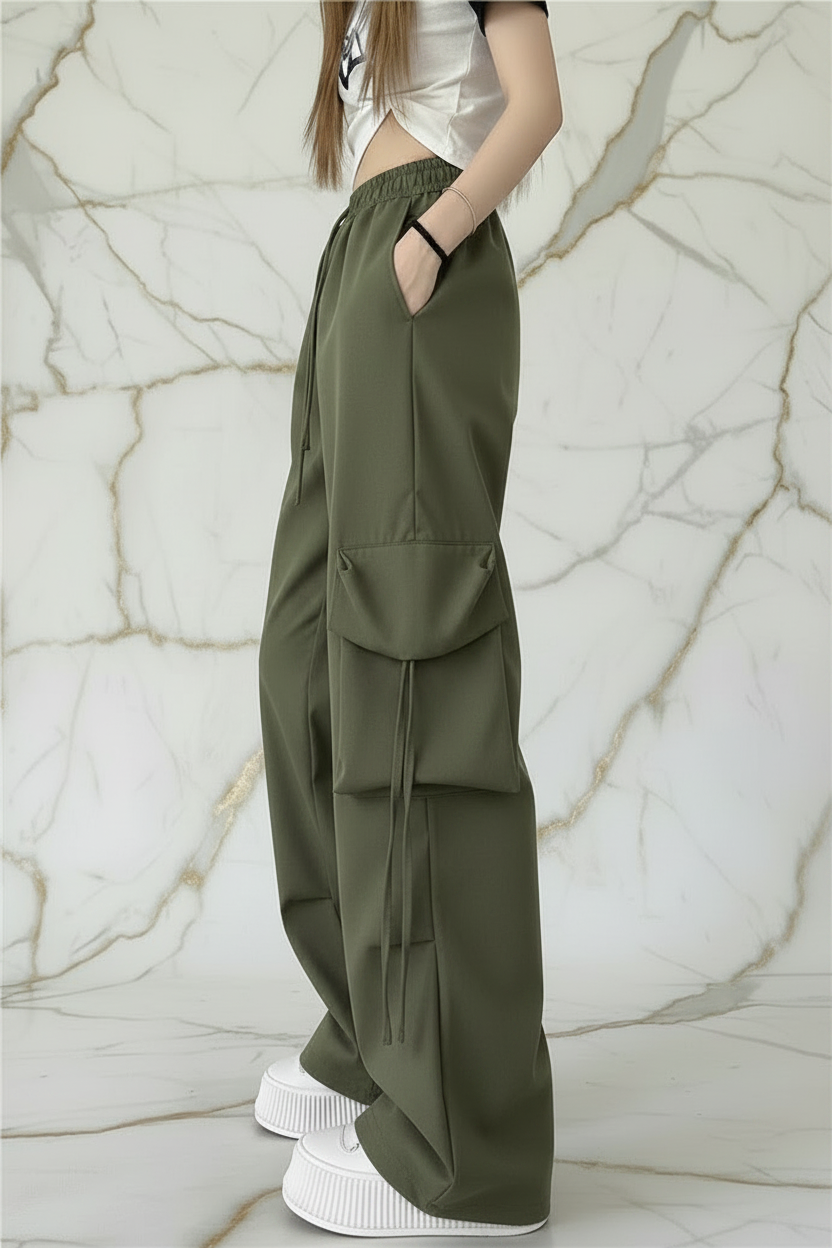 بنطال زيتي - جانب