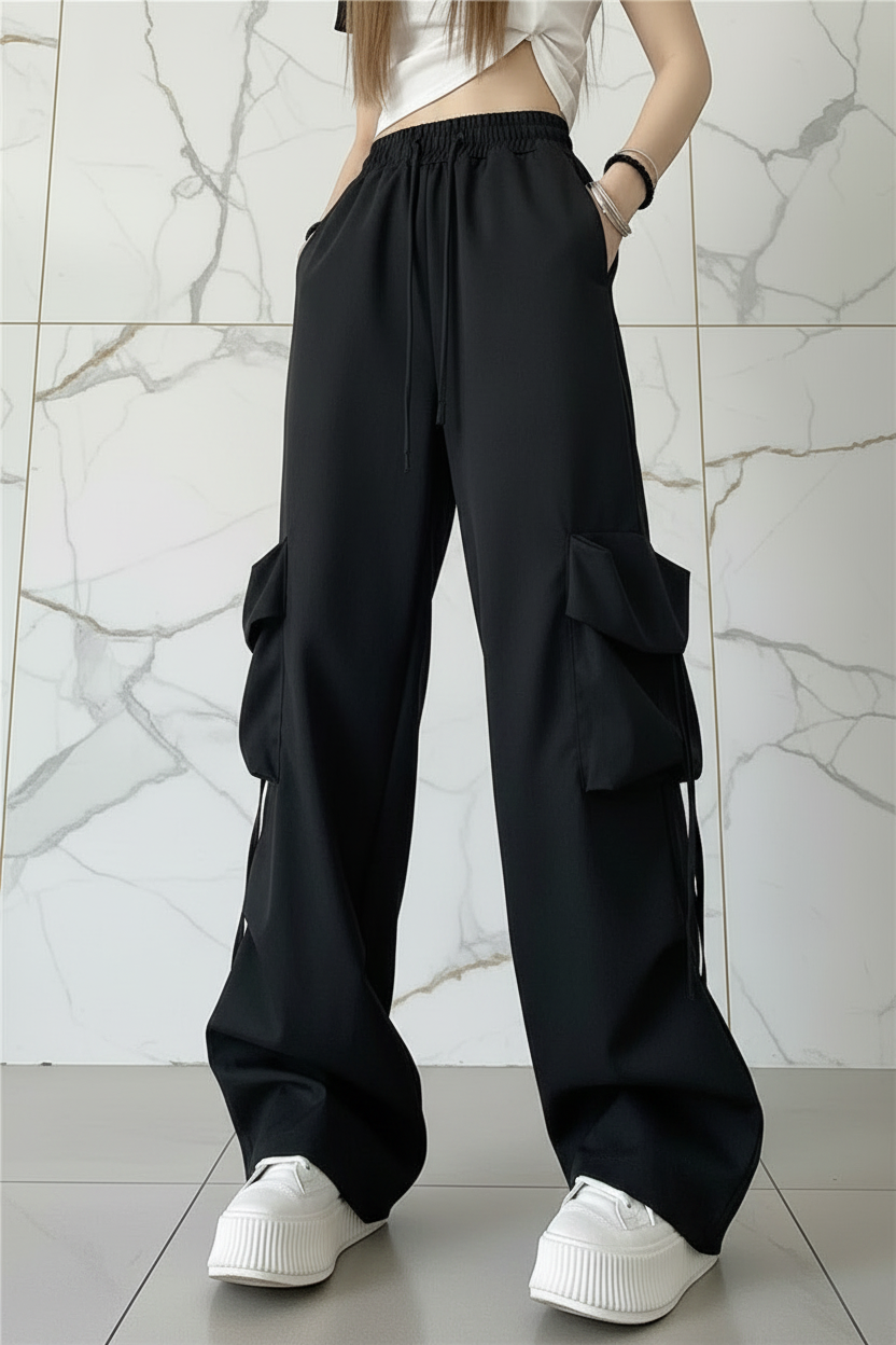 بنطال أسود - أمام