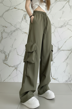 بنطال زيتي - زاوية أمامية