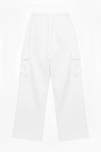 بنطال أبيض - خلفي بدون فتحات