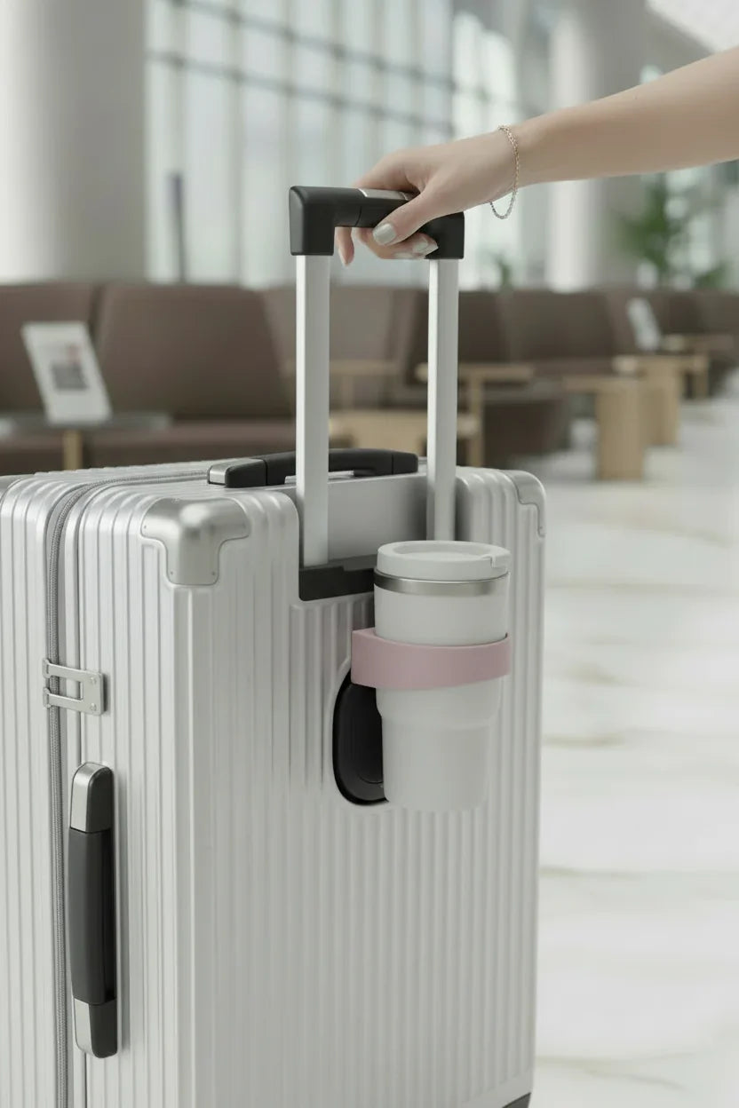 لقطة قريبة لحامل القهوة - فضي