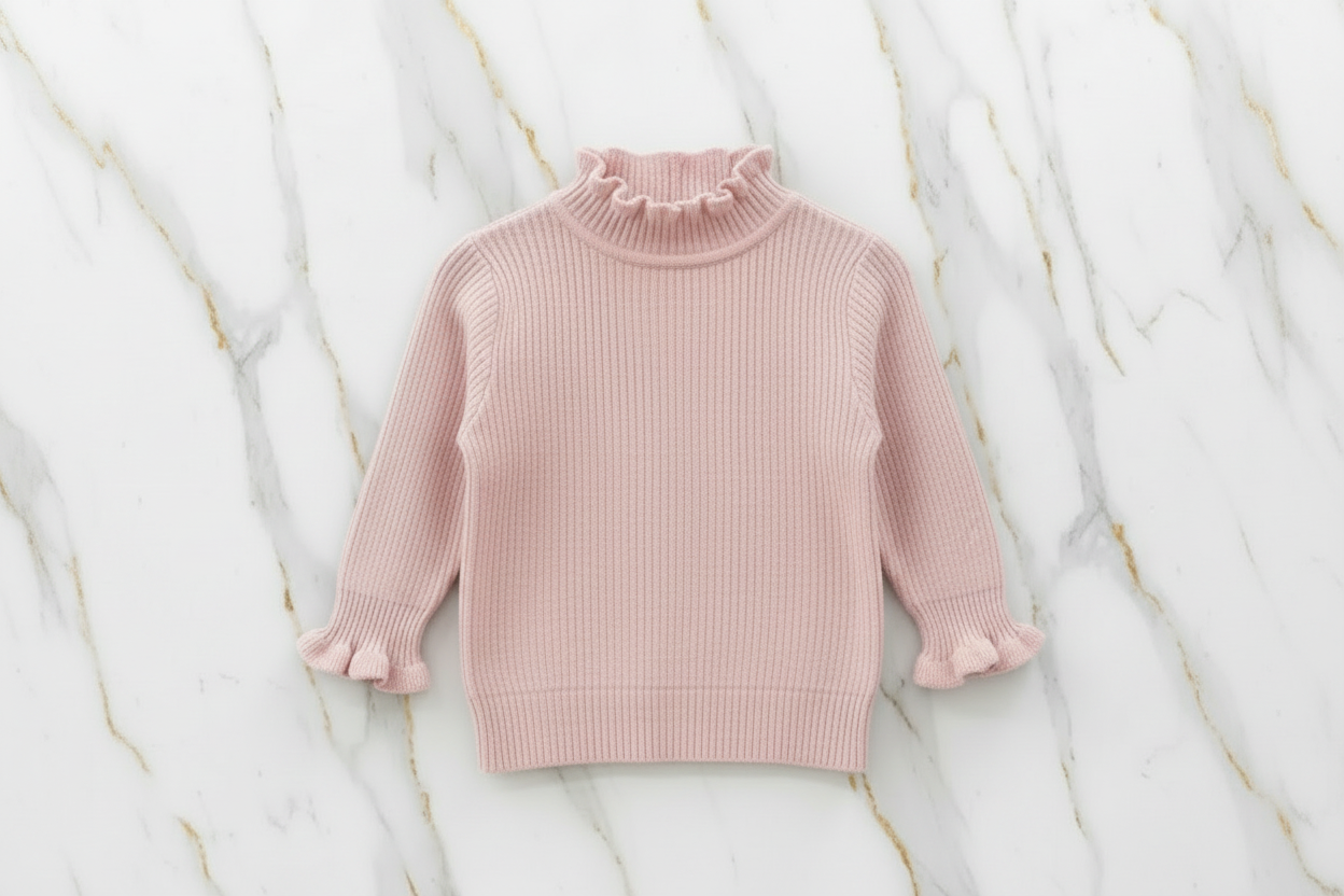 سويتر وردي مبطن - منظر أمامي