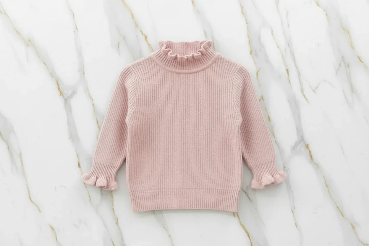 سويتر وردي مبطن - منظر أمامي