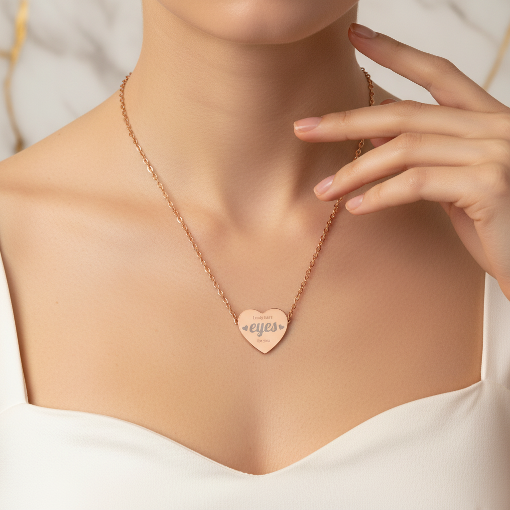 قلادة روز جولد - تفاصيل القلب