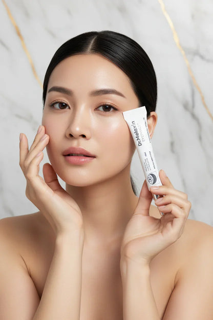 لمسة أنثوية لمنطقة العين مع المنتج