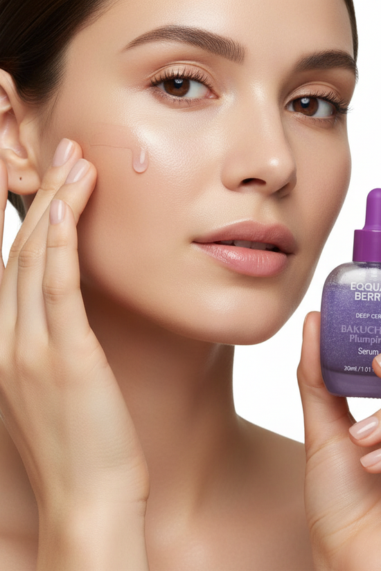 امرأة تدلك السيروم على بشرتها