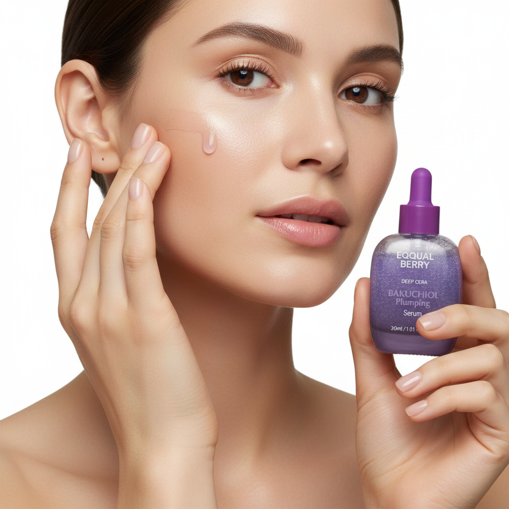 امرأة تدلك السيروم على بشرتها