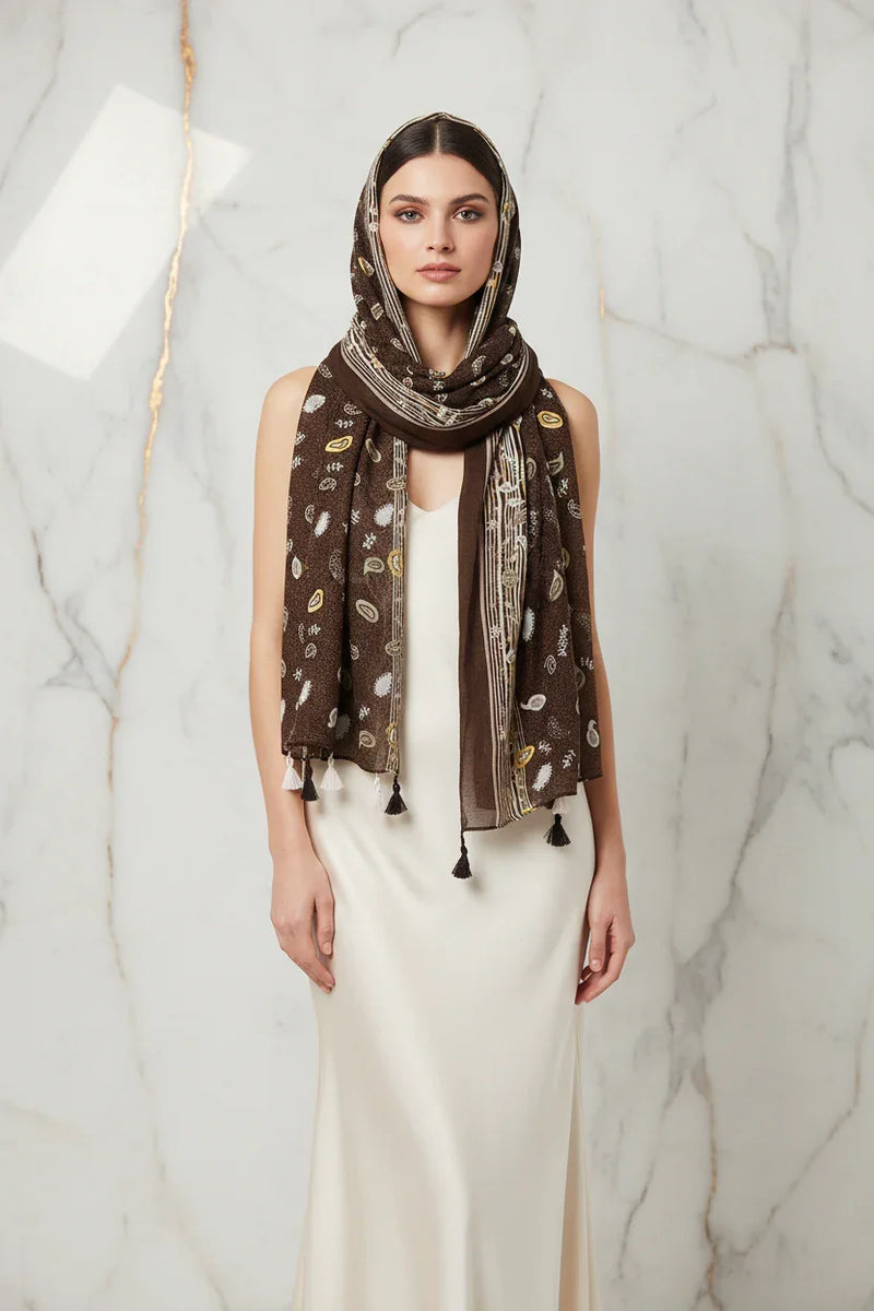 وشاح فاخر على الرأس