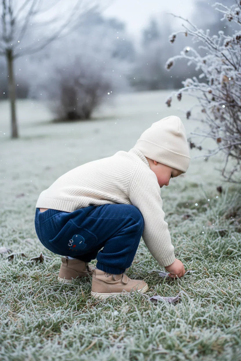 الطفل يستكشف الحديقة - زاوية ثلاثة أرباع