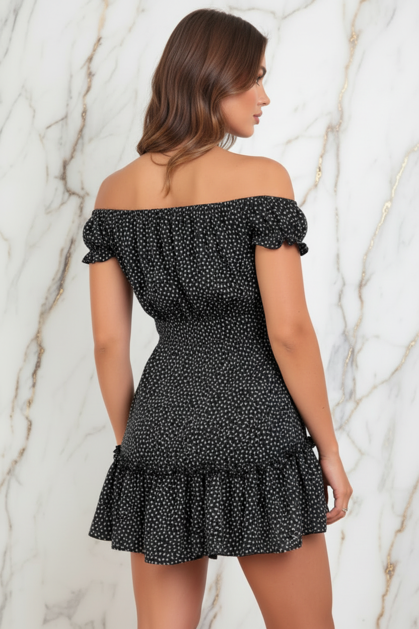 فستان منقط - خلفي