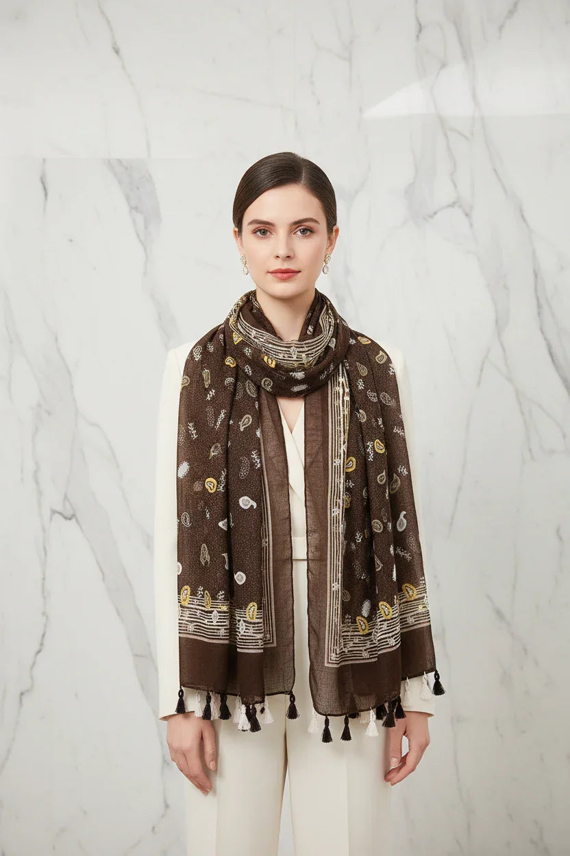 وشاح فاخر حول الرقبة