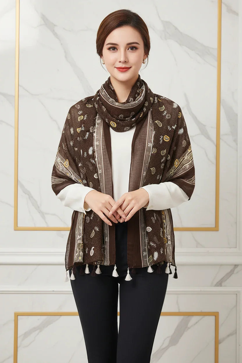 وشاح فاخر على الأكتاف