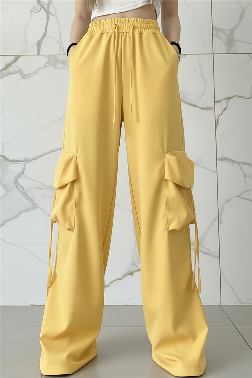 بنطال أزرق - أصفر