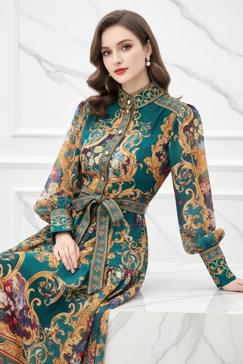 لقطة تفاصيل الصدر والياقة