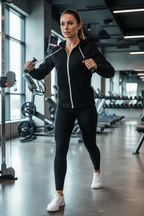 هودي أسود أثناء التمرين