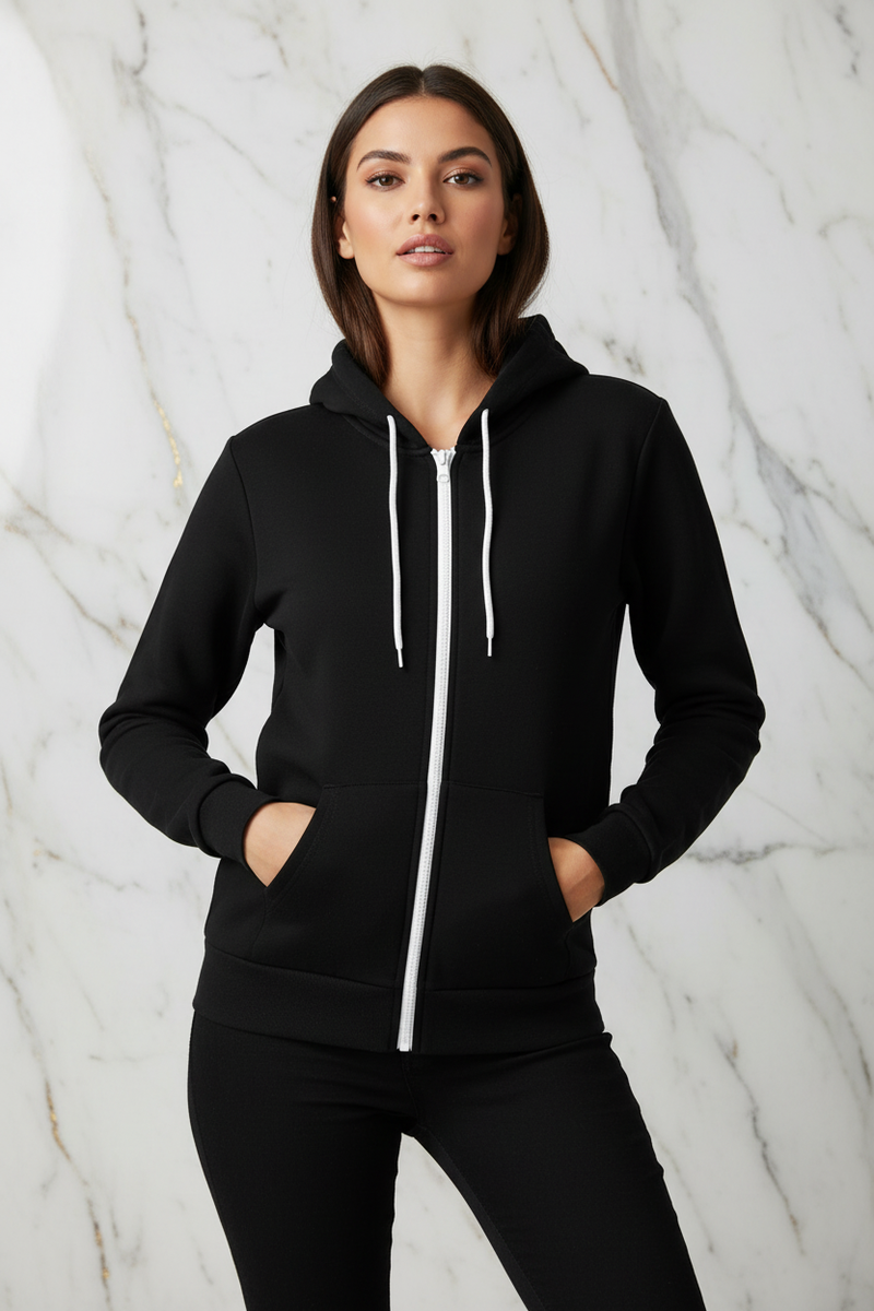 هودي أسود أمامي