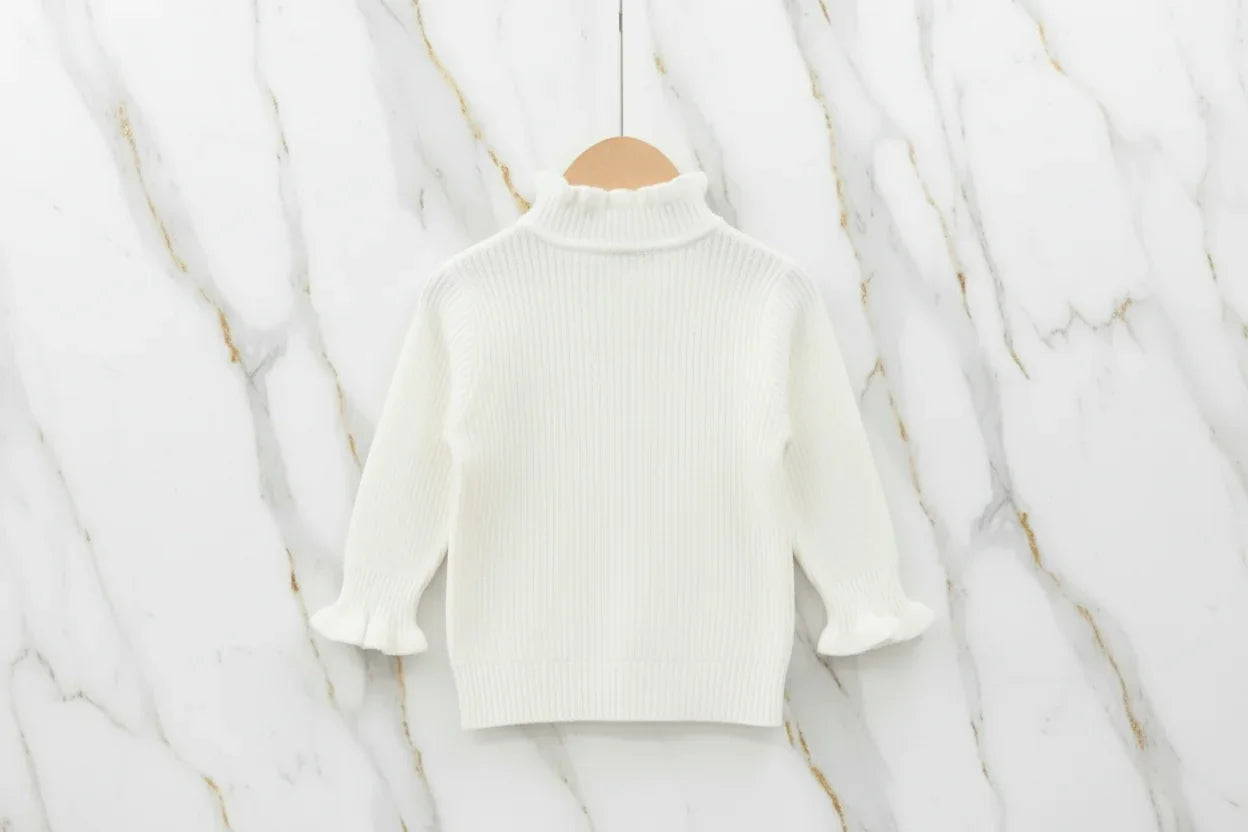 سويتر أبيض مبطن - منظر خلفي