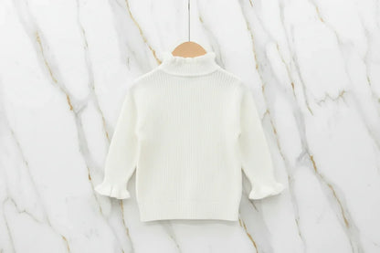 سويتر أبيض مبطن - منظر خلفي