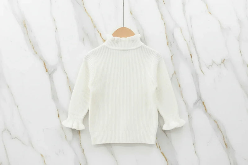 سويتر أبيض مبطن - منظر خلفي