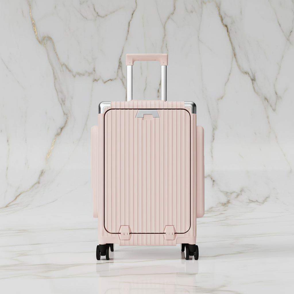 الحقيبة باللون الوردي الفاتح - منظر أمامي