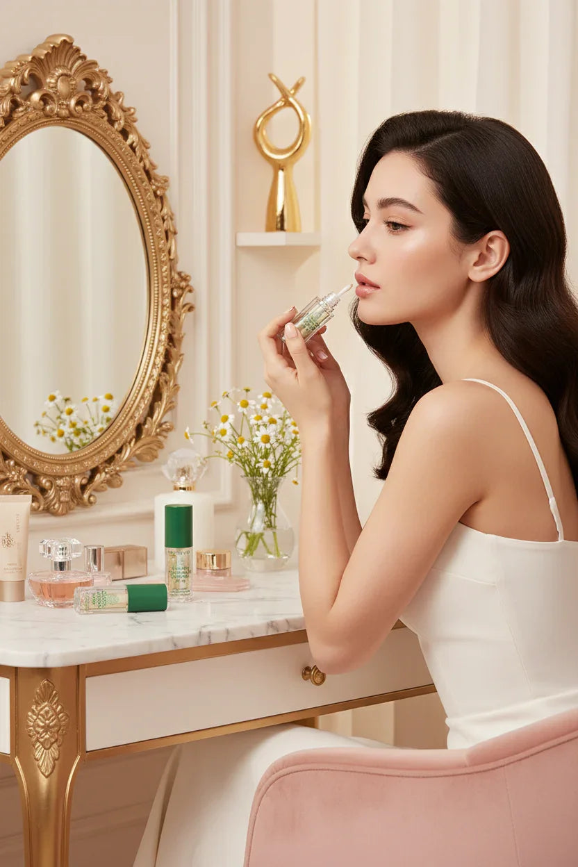 لقطة على طاولة الزينة