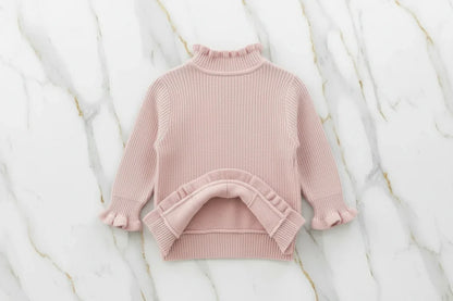 سويتر وردي مبطن - منظر خلفي