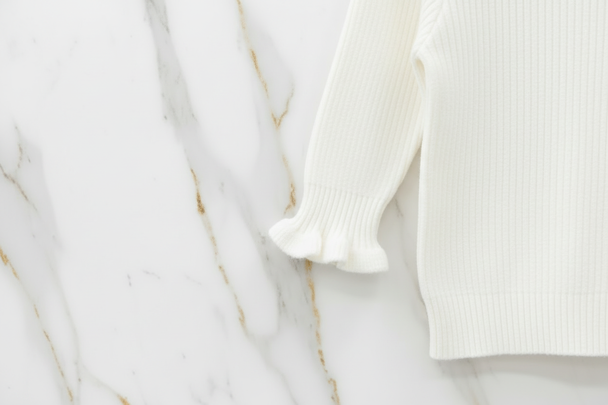 سويتر أبيض مبطن - تفاصيل الكم