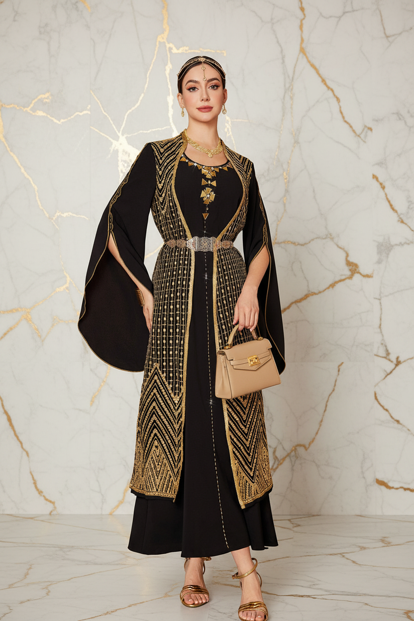 عارضة مع حقيبة يد