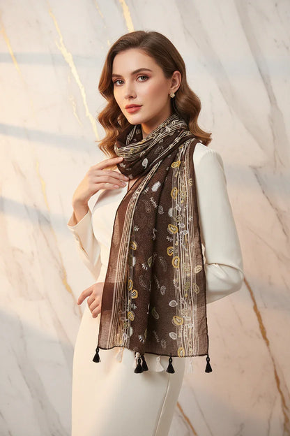 وشاح فاخر بعقدة جانبية