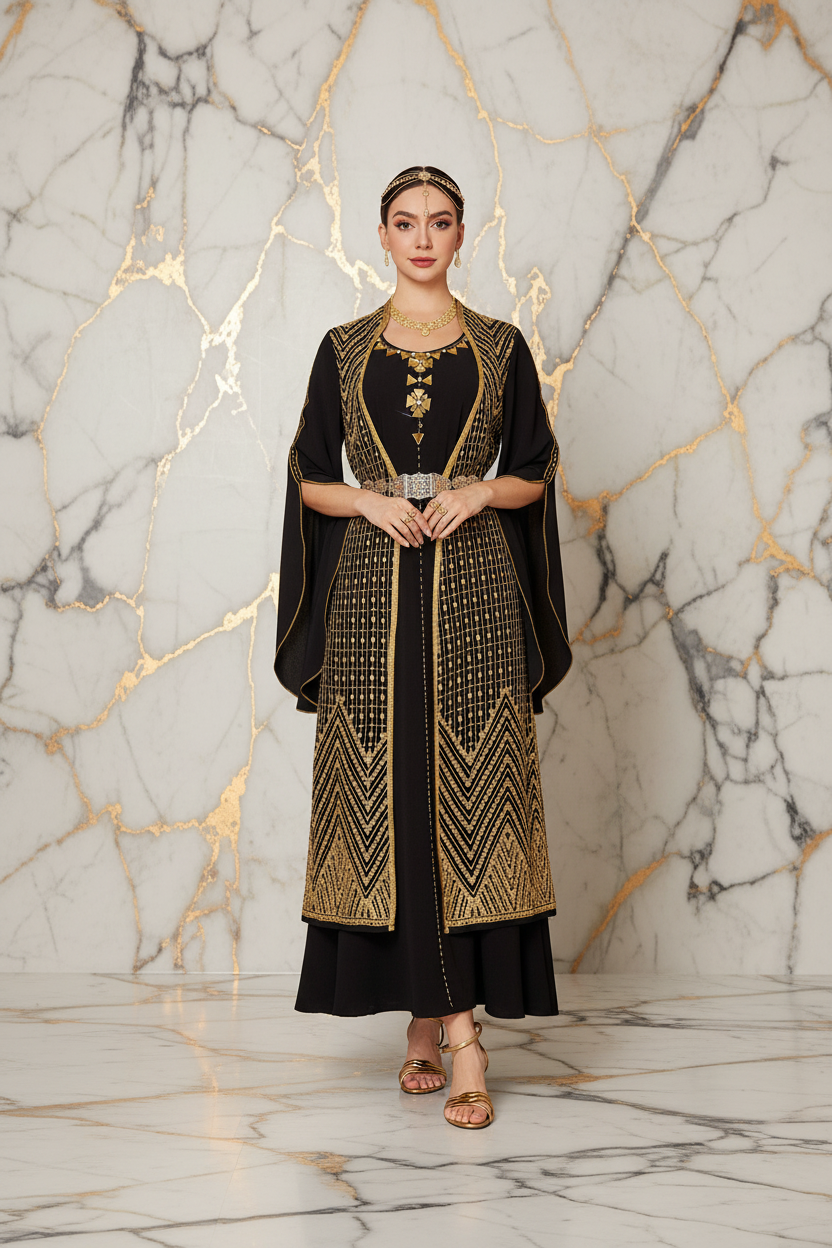 عارضة ترتدي الطقم - منظر أمامي