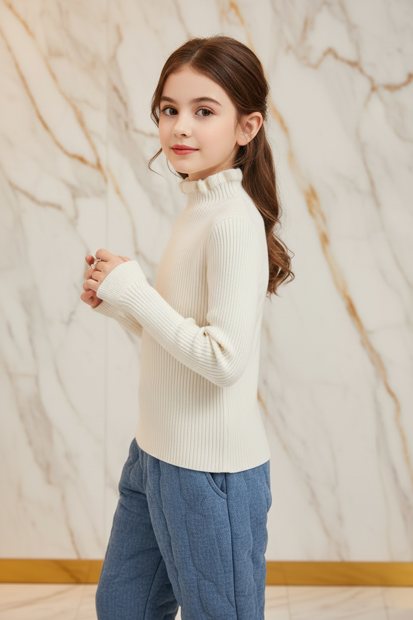 سويتر أبيض - زاوية يسار