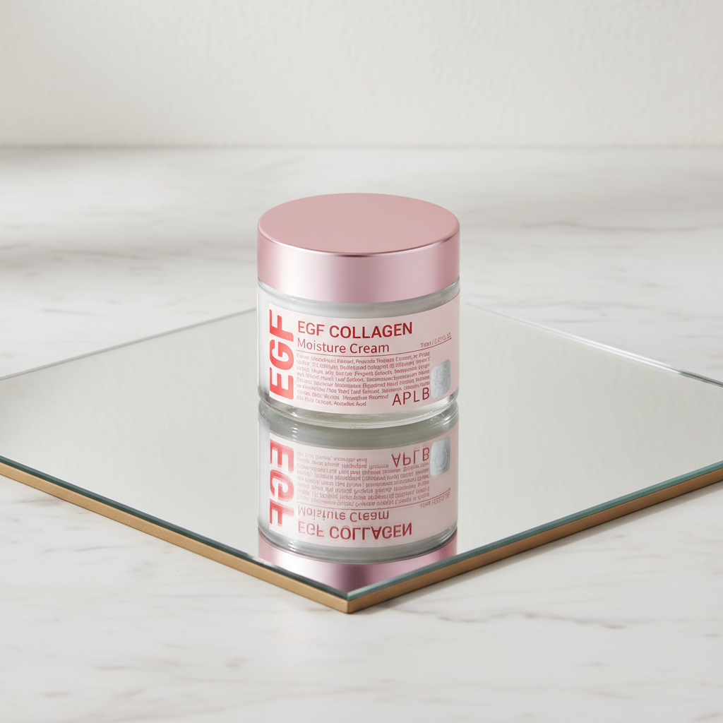 انعكاس كريم الكولاجين في المرآة