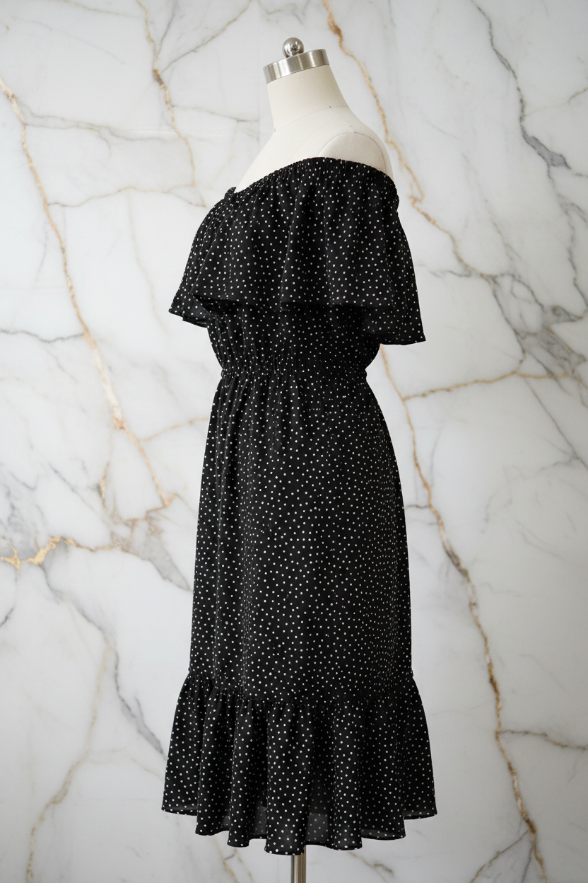 فستان منقط - جانب أيمن