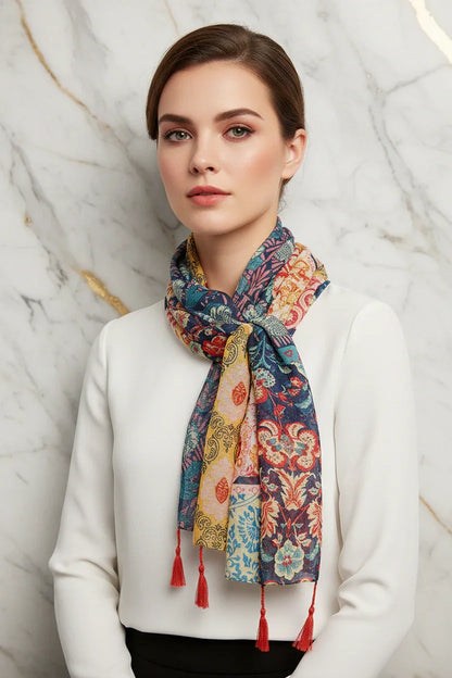 وشاح فاخر بعقدة جانبية