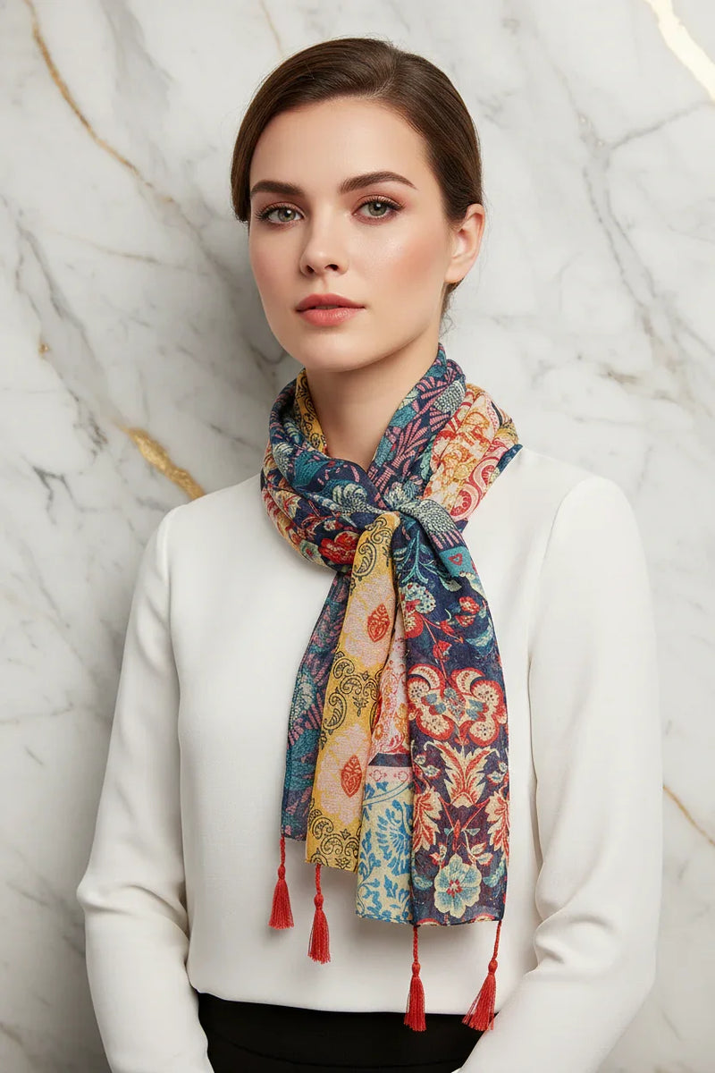 وشاح فاخر بعقدة جانبية